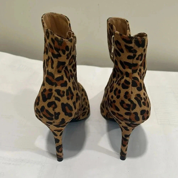 Zigi Soho Savida Leopard Print Faux Suede Ankle Boot Stiletto Zipper - Picture 6 of 8